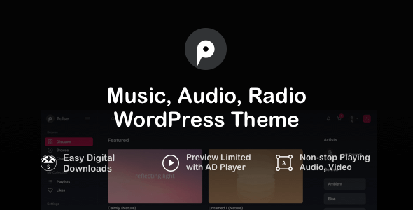 pulse - Music, Audio & Radio WordPress Theme