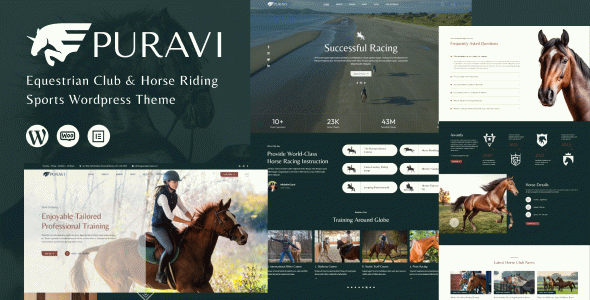 Puravi - Equestrian & Horse Riding Club WordPress Theme