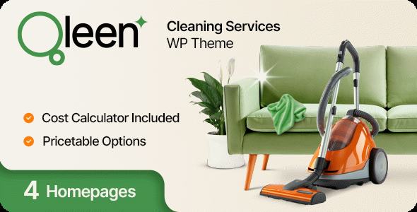 Qleen - Cleaning Services WordPress Theme
