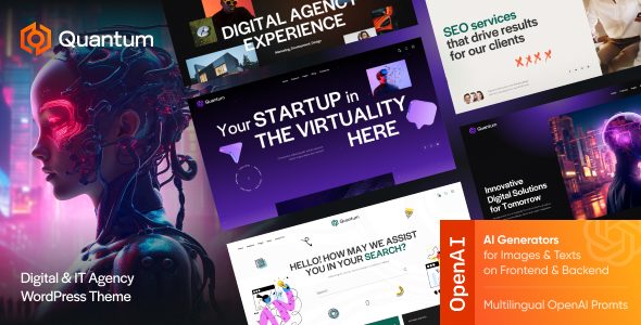 Quantum - IT Agency, AI, Startup & Software Technology WordPress Theme