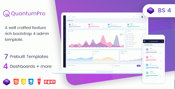 QuantumPro - Bootstrap 4 Dashboard & UI Kit