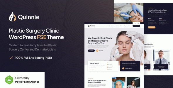 Quinnie ??? Plastic Surgery Clinic Gutenvese FSE WordPress Block Theme