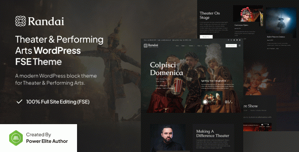 Randai – Theater Entertainment & Performing Arts Gutenverse FSE WordPress Block Theme