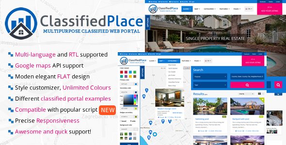 Real Estate - Geo Classified Ads HTML Template