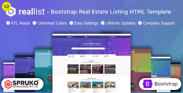 Reallist - Real estate Property listing Bootstrap Responsive HTML Template