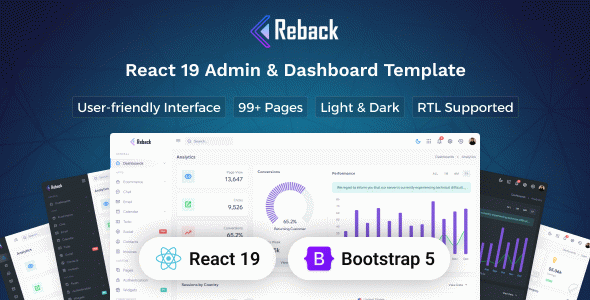 Reback - React 19 Admin & Dashboard Template