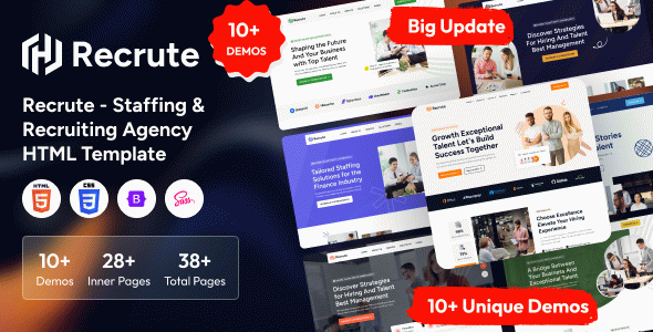 Recrute - Staffing & Recruiting Agency HTML Template