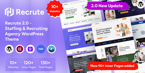 Recrute - Staffing & Recruiting Agency WordPress Theme