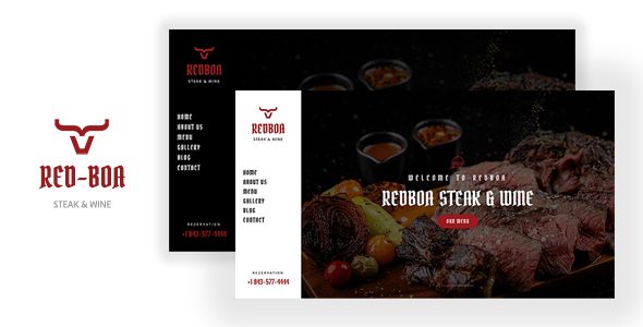 REDBOA - Steakhouse, Winery, Bar and Restaurant Template