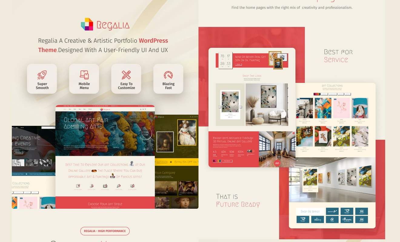 Regalia ??? Artist Portfolio WordPress Theme