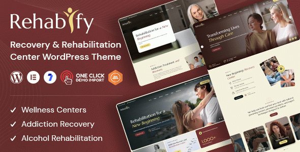 Rehabify ??? Addiction Recovery and Rehabilitation Center WordPress Theme