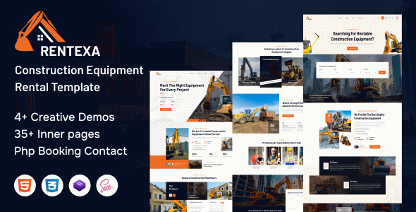 Rentexa | Construction Equipment Rental HTML5 Template