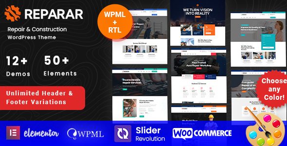 Reparar - Repair WordPress Theme