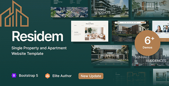 Residem - Single Property and Apartment Website Template
