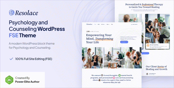 Resolace – Psychology & Counseling Gutenverse FSE WordPress Block Theme