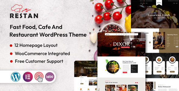 Restan - Fast Food Restaurant WordPress Theme