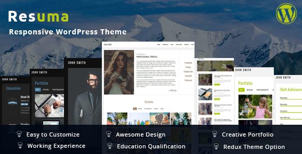 Resuma - Portfolio Responsive WordPress Theme
