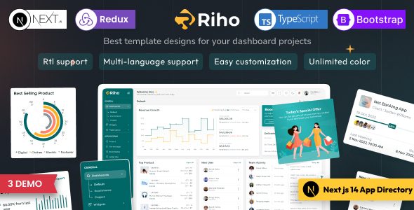 Riho – React Nextjs Admin & Dashboard Template