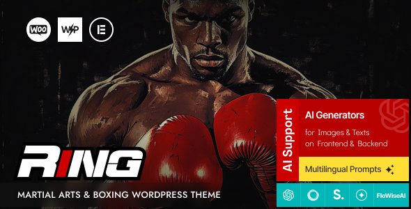 Ring - Boxing, Martial Arts & Karate Fighting WordPress Theme