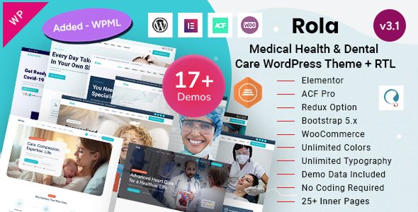 Rola ??? Medical Health, Dentist Clinic & Healthcare WordPress Theme