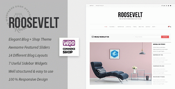 Roosevelt - Responsive WordPress Blog Theme