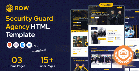 ROW - Private Security & BodyGuard Service HTML Template