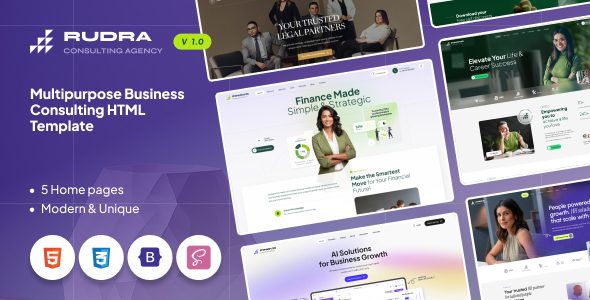 RUDRA – Business, Finance & AI Consulting HTML Template