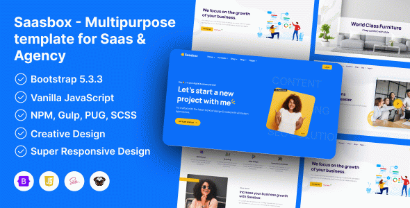 Saasbox - Multipurpose HTML Template for Saas & Agency