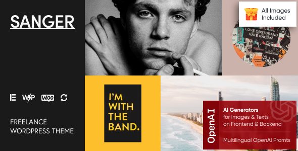 Sanger - Designer, Photographer & Freelancer WordPress Theme