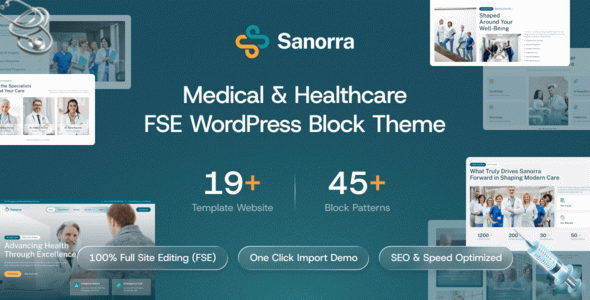 Sanorra ??? Medical & Healthcare FSE WordPress Block Theme