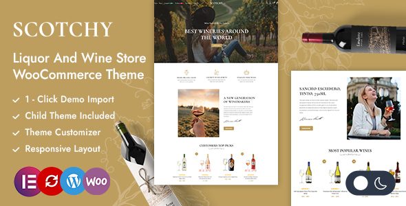 Scotchy - Wine Store & Winery Elementor WooCommerce Theme