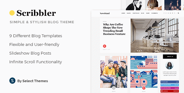 Scribbler - Simple Blog WordPress Theme