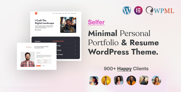 Selfer ??? Minimal Personal Portfolio WordPress Theme