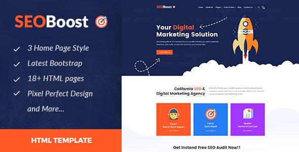 SEO Boost - Digital Marketing HTML Template