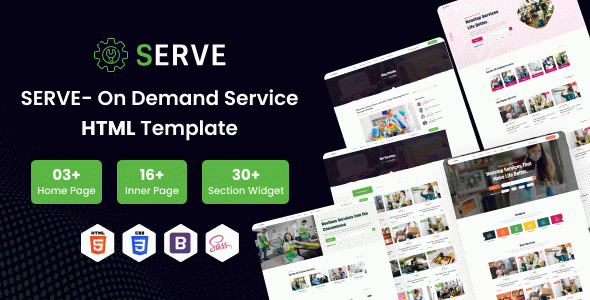 Serve - On Demand Service Marketplace HTML Template