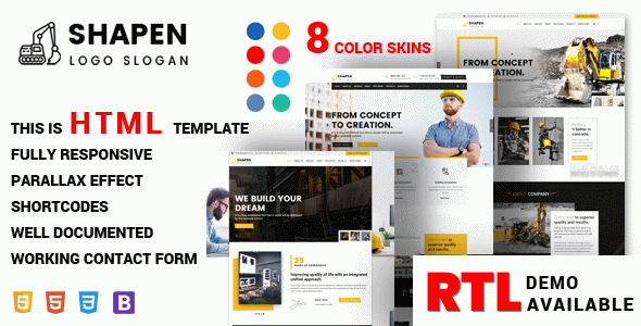 Shapen - Construction Architecture HTML
