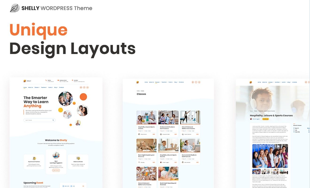 Shelly School WordPress Theme