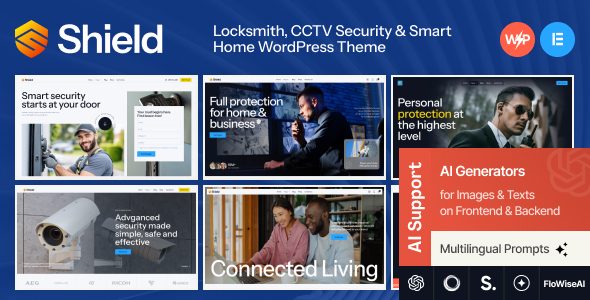 Shield - CCTV Security, Locksmith & Smart Home WordPress Theme