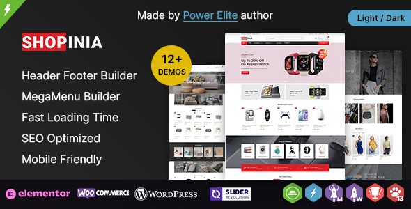 Shopinia WP - Multi-purpose Elementor WooCommerce Theme