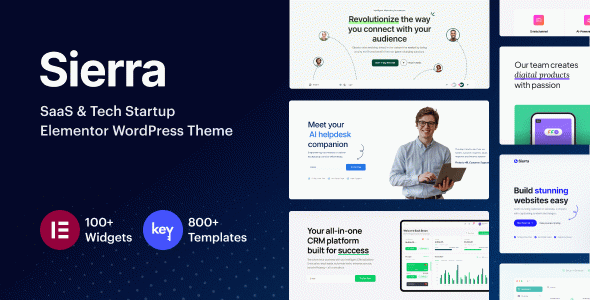 Sierra - SaaS & Tech Startup Elementor WordPress Theme