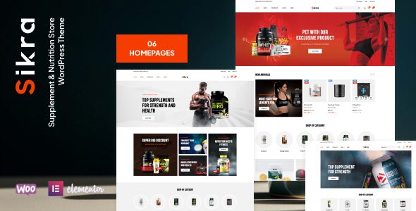 Sikra ??? Supplement & Nutrition Store WordPress Theme with AI