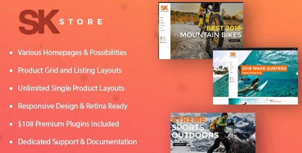 SK Store - Responsive WP theme for Sport and Athletes