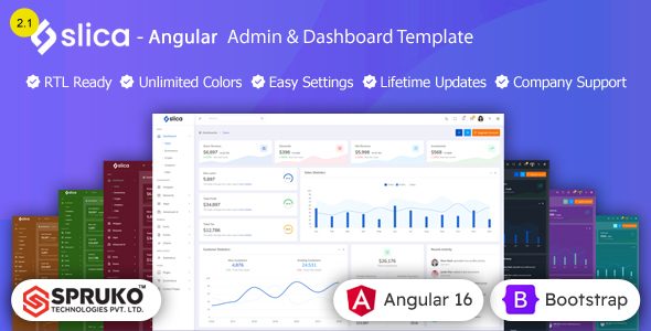 Slica – Angular Admin Dashboard Template