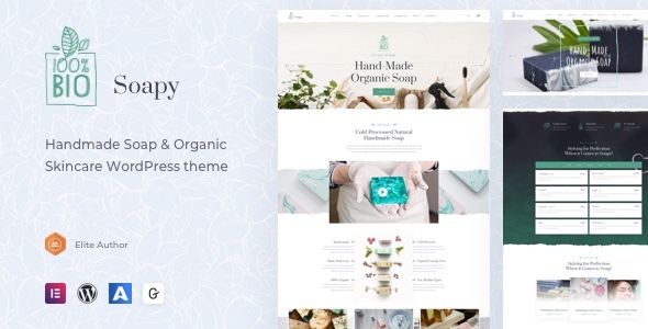 Soapy - Handmade & Organic Skincare WordPress Theme