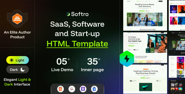 Softro - SaaS, Software and Startup HTML Template