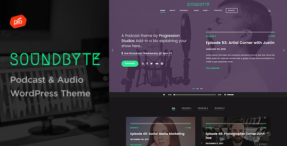 Soundbyte - Podcast/Audio WordPress Theme