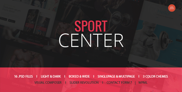 SportCenter | Gym WordPress Theme