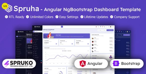 Spruha - Angular NgBootstrap Admin Dashboard Template
