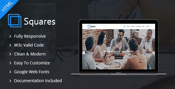 Squares - Multipurpose HTML5 Template