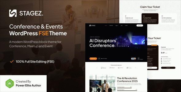 Stagez – Conference and Event Gutenverse FSE WordPress Block Theme